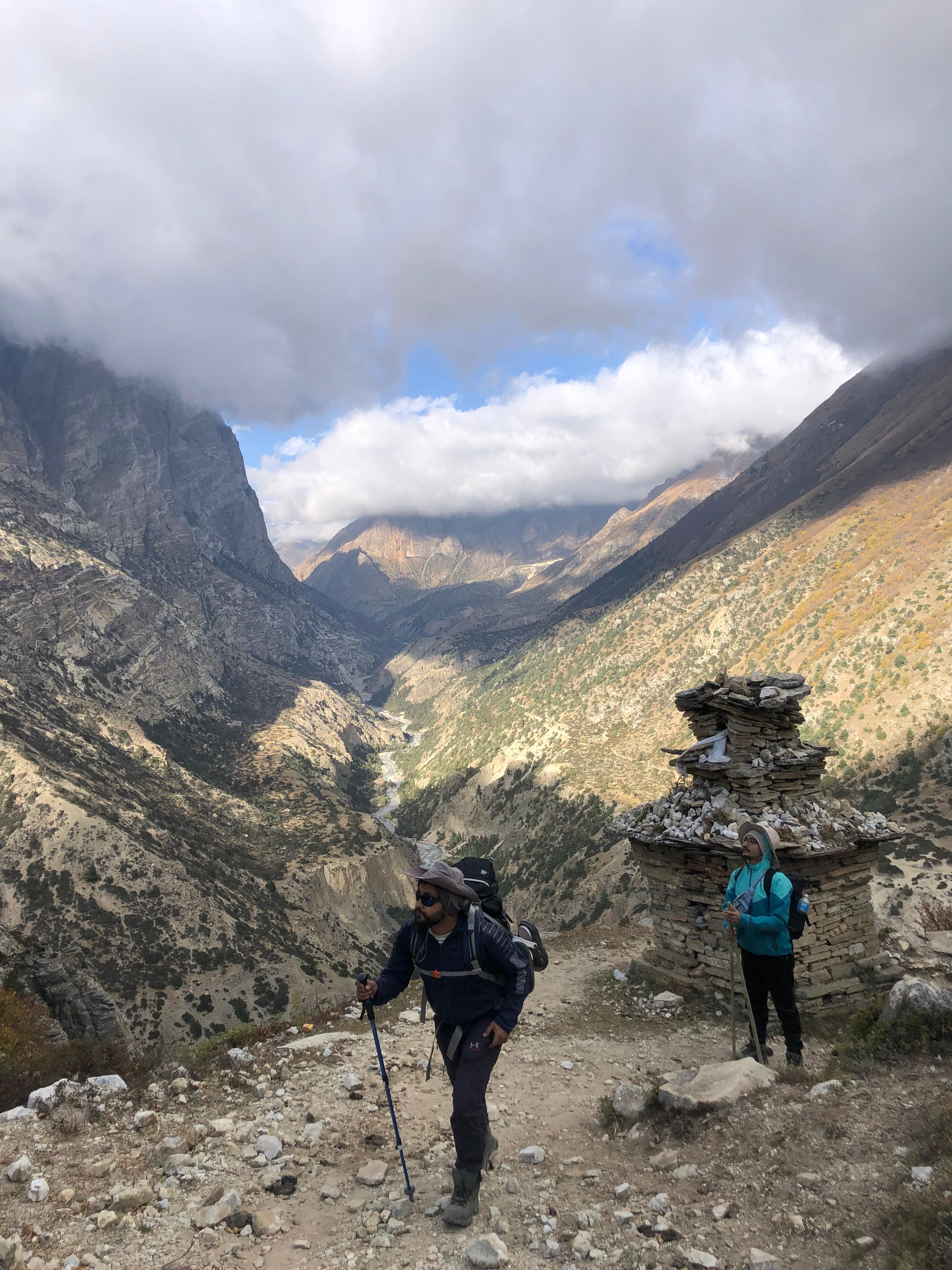 Trekking in Narphu Valley Trail, Himalayas